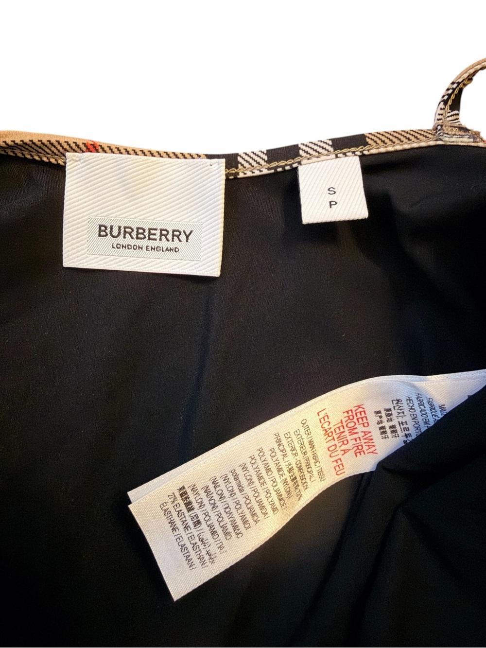 Burberry Nova Check One Piece Swimsuit SP Made in Portugal - Picture 4 of 8